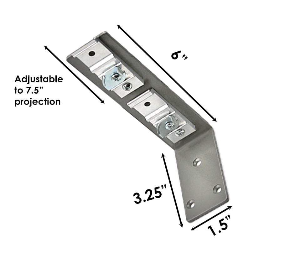 Sizing for Double Wall Bracket For Traverse