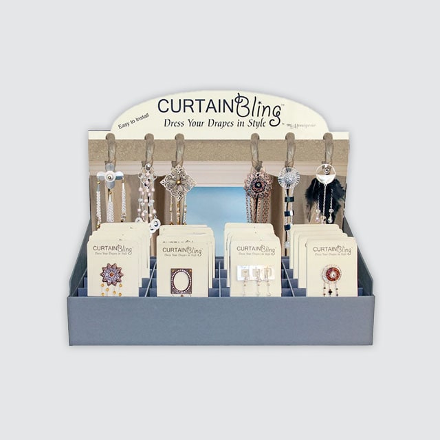 Curtain jewelry display box