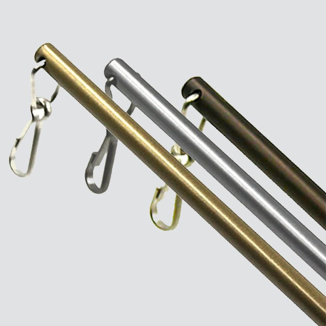 Metal curtain rod batons