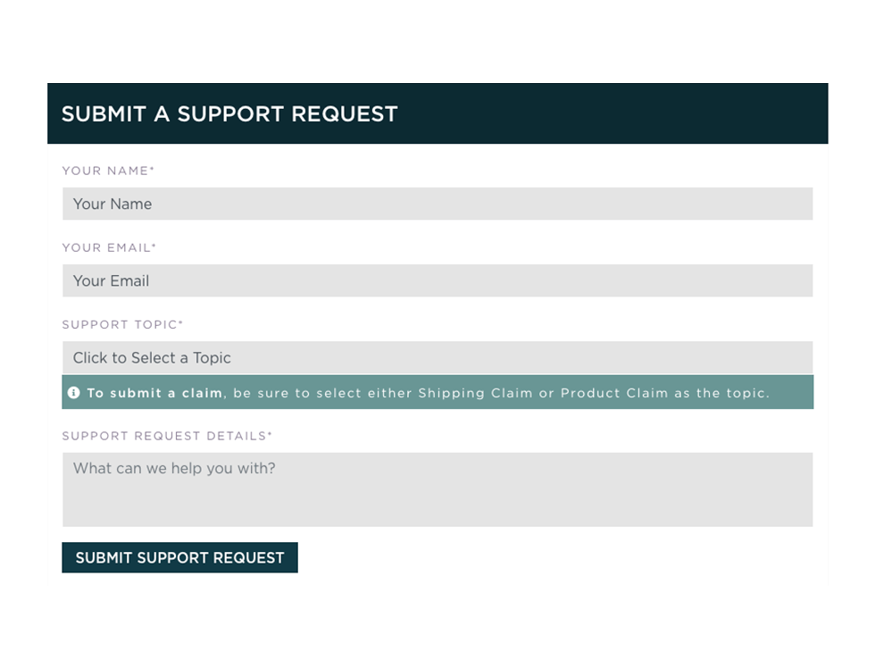 Support Ticket Example