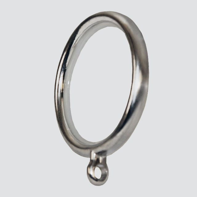 Smooth glide drapery ring with silicon insert